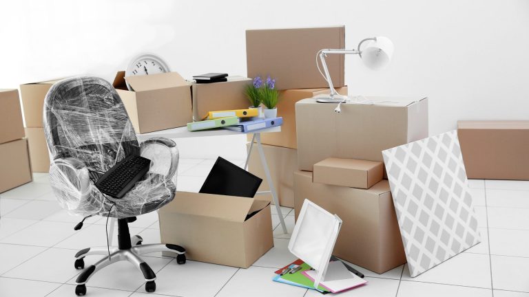 Image of packing up office