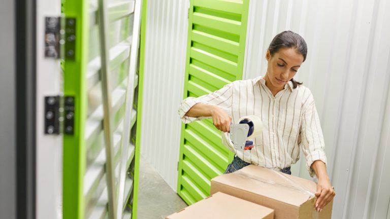 Image of Lady in storage facility