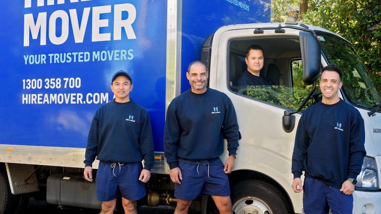 Hire A Mover image of team and truck