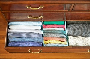 Packing clothes with Marie Kondo